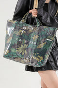 White Cow Spots Print Travel Tote Bag
